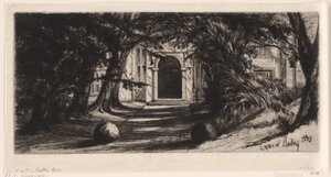 ミットン ホール 作： Francis Seymour Haden (Sir) (signed by artist)