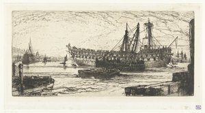 船アガメムノンの解体 アガメムノンの分裂 作： Francis Seymour Haden (Sir) (signed by artist)