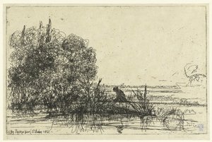 Twickenham aan de Themes トゥイッケナム教会 トゥイッケナム (オブジェクトのタイトル) 作： Francis Seymour Haden (Sir) (signed by artist)