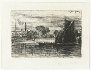 ウェスト・ロンドン・ローイング・クラブ ザ フェザーズ タバーン 作： Francis Seymour Haden (Sir) (signed by artist)