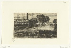 ウェスト・ロンドン・ローイング・クラブ ザ フェザーズ タバーン 作： Francis Seymour Haden (Sir) (signed by artist)
