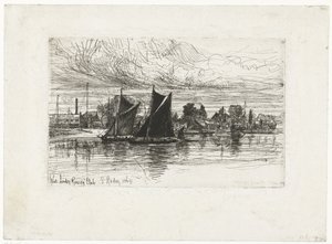 West London Rowing Club (オブジェクトのタイトル) 作： Francis Seymour Haden (Sir) (signed by artist)