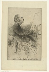フランシス・シーモア＝ヘイデンの自画像 フランシス・シーモア・ヘイデンの肖像 No. 4 (塗装中) 作： Francis Seymour Haden (Sir) (signed by artist)