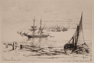 1879年のアンカーの小隊。 作： Francis Seymour Haden