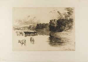 ランカシャー川 作： Francis Seymour Haden
