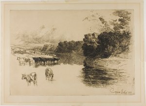 ランカシャー川 作： Francis Seymour Haden