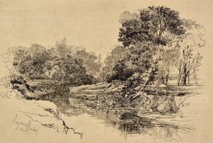 アイルランドの川 作： Francis Seymour Haden