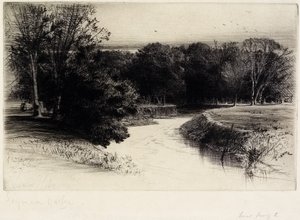 アイルランドの日没、1863 作： Francis Seymour Haden