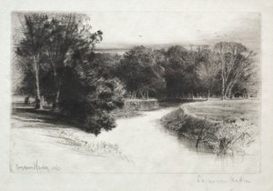アイルランドの日没、1863年。 作： Francis Seymour Haden