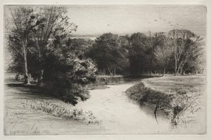 アイルランドの日没、1863年。 作： Francis Seymour Haden