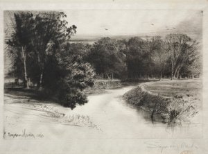 アイルランドの日没、1863年。 作： Francis Seymour Haden