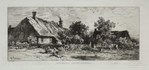 ブルゴーニュのコテージ 作： Francis Seymour Haden