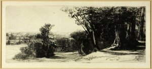 早朝、リッチモンド公園 作： Francis Seymour Haden