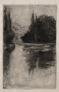 夕方、1864。 作： Francis Seymour Haden