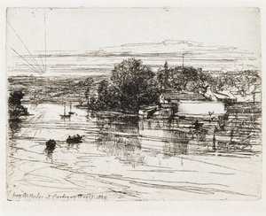 カーディガンの橋から 作： Francis Seymour Haden