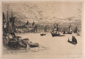 グリニッジ。 作： Francis Seymour Haden