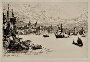 グリニッジ 作： Francis Seymour Haden