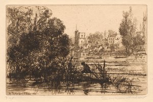 ハマートンのポートフォリオ III: トゥイッケナム教会 作： Francis Seymour Haden