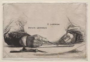 手のエッチング 作： Francis Seymour Haden