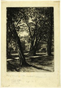 Kensington Gardens, No. I (小皿) 作： Francis Seymour Haden