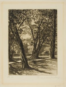 Kensington Gardens, No. I (小皿) 作： Francis Seymour Haden