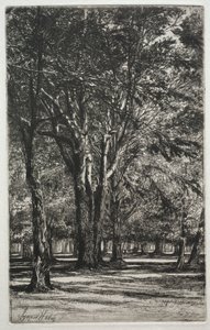 ケンジントンガーデンズ、ラージプレート、1860。 作： Francis Seymour Haden