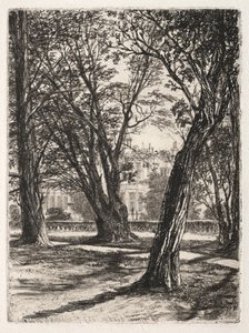 ケンジントンガーデンズ、スモールプレート、1859年。 作： Francis Seymour Haden
