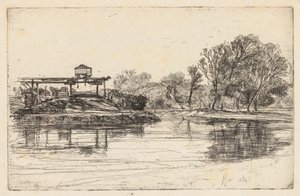 キュー、1864年。 作： Francis Seymour Haden