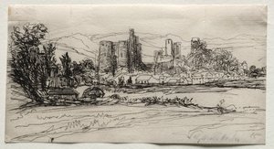 キッドウェリー城、1859年。 作： Francis Seymour Haden