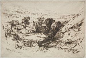 ナインバローダウン、1877年。 作： Francis Seymour Haden