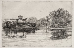 鉄道の侵入、1864年。 作： Francis Seymour Haden