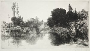 Shere Mill Pond、No。11、ラージプレート、1860以降。 作： Francis Seymour Haden