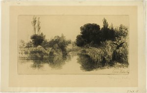 Shere Mill Pond, No. II (大皿) 作： Francis Seymour Haden