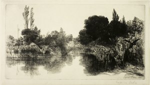 Shere Mill Pond, No. II (大皿) 作： Francis Seymour Haden