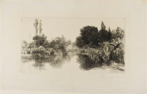 Shere Mill Pond, No. II (大皿) 作： Francis Seymour Haden