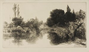 Shere Mill Pond, No. II (大皿) 作： Francis Seymour Haden