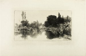 Shere Mill Pond, No. II (大皿) 作： Francis Seymour Haden