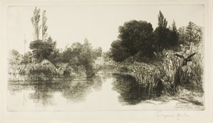 Shere Mill Pond, No. II (大皿) 作： Francis Seymour Haden