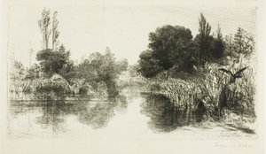 Shere Mill Pond, No. II (大皿) 作： Francis Seymour Haden