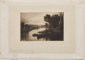 テムズ川の漁師 作： Francis Seymour Haden