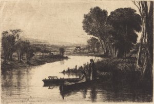 テムズ川の漁師 作： Francis Seymour Haden