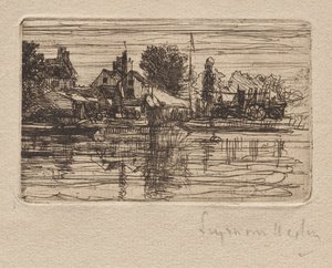 テムズサイド 作： Francis Seymour Haden