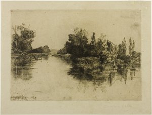 ボイルズ・ファームの向かいの島 作： Francis Seymour Haden