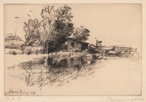 リトルボートハウス、1877年。 作： Francis Seymour Haden