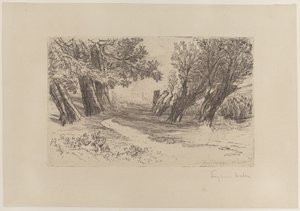 恋人の散歩、No. I、1864年、1864年。 作： Francis Seymour Haden