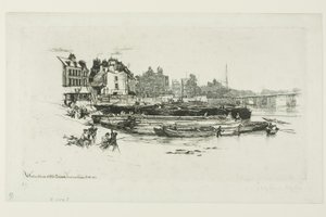 ホイッスラーの家、チェルシー 作： Francis Seymour Haden