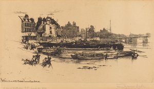 ウィスラーの家、オールド チェルシー 作： Francis Seymour Haden