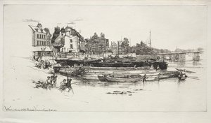 ウィスラーの家、オールド チェルシー 作： Francis Seymour Haden