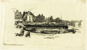 ホイッスラーの家、オールド・チェルシー 作： Francis Seymour Haden