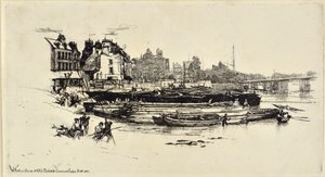 ウィスラーズハウス、オールドチェルシー 作： Francis Seymour Haden